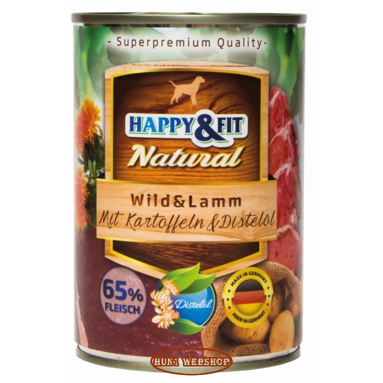 Happy&Fit Natural Wild & Lamm (vad és bárány) 400 g