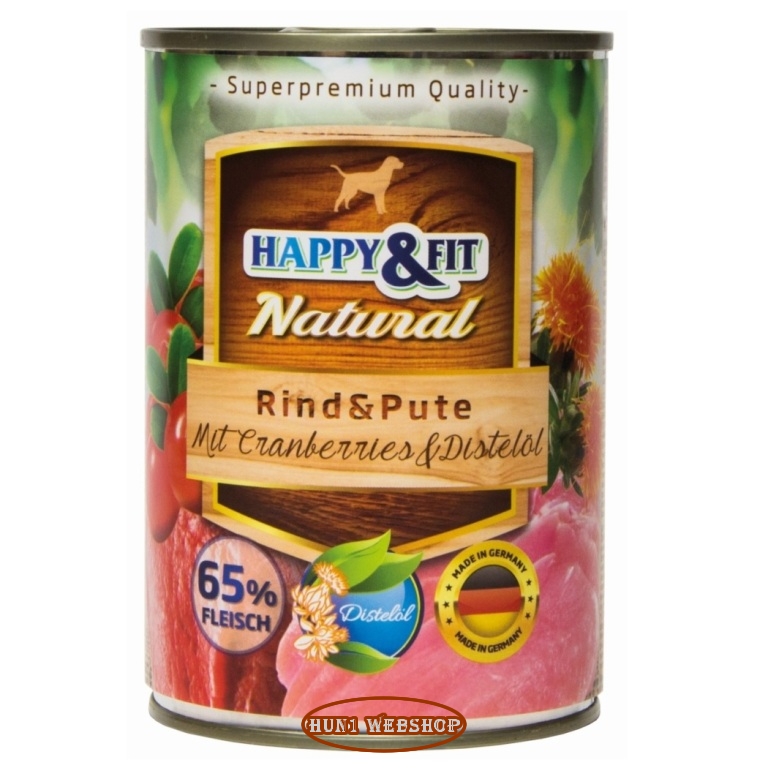 Happy&Fit Natural Rind & Pute (marha és pulyka) 400 g