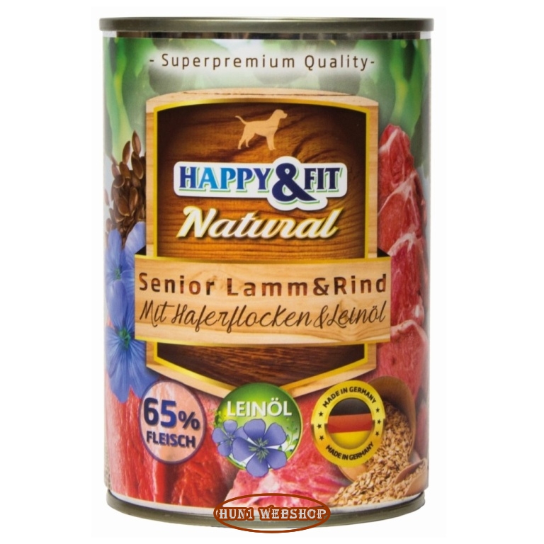 Happy&Fit Natural Senior Lamm & Rind (bárány és marha) 400 g