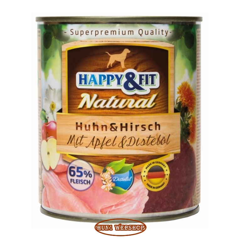 Happy&Fit Natural Huhn & Hirsch (csirke és szarvas) 800 g