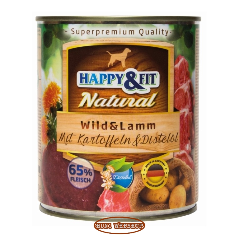 Happy&Fit Natural Wild & Lamm (vad és bárány) 800 g