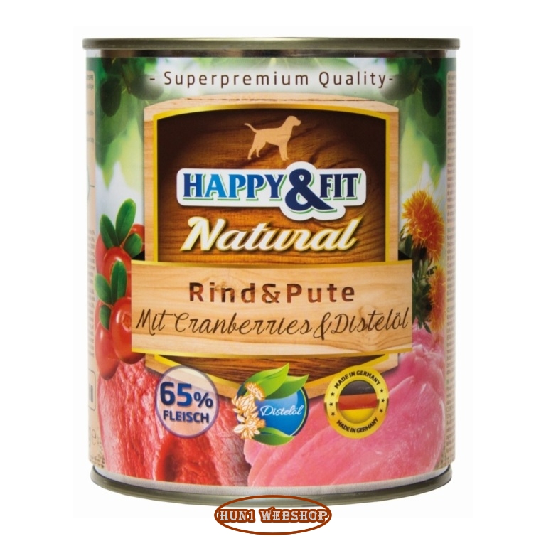 Happy&Fit Natural Rind & Pute (marha és pulyka) 800 g