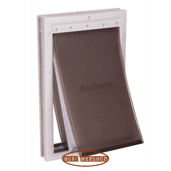 PetSafe HŐSZIGETELT KUTYAAJTÓ - Alumínium keretes - NAGYMÉRETŰ /Lengőajtó: 26cm X 41,5cm