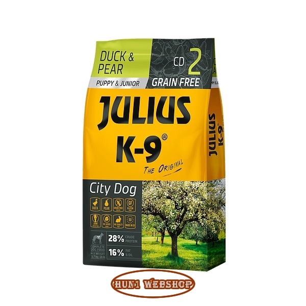 Julius K-9 City Dog Puppy & Junior Duck & Pear 10 kg