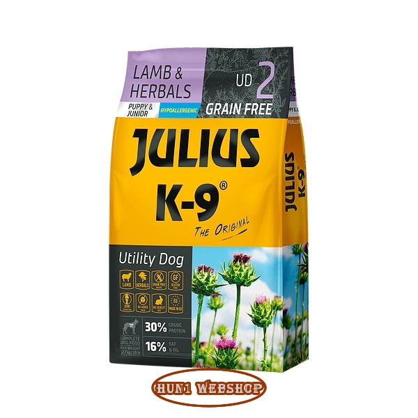 Julius K-9 Utility Dog Hypoallergenic Puppy & Junior Lamb & Herbals 3 kg