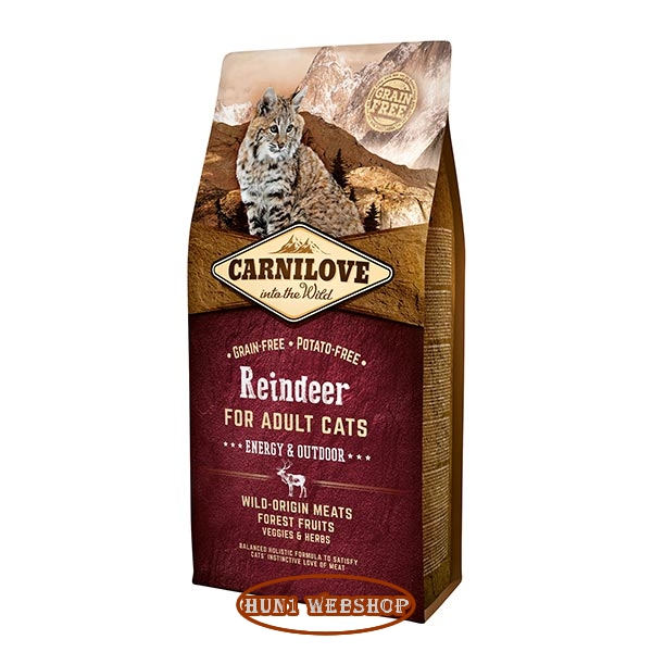 Carnilove Cat Adult Reindeer Energy & Outdoor (rénszarvas) 2 kg