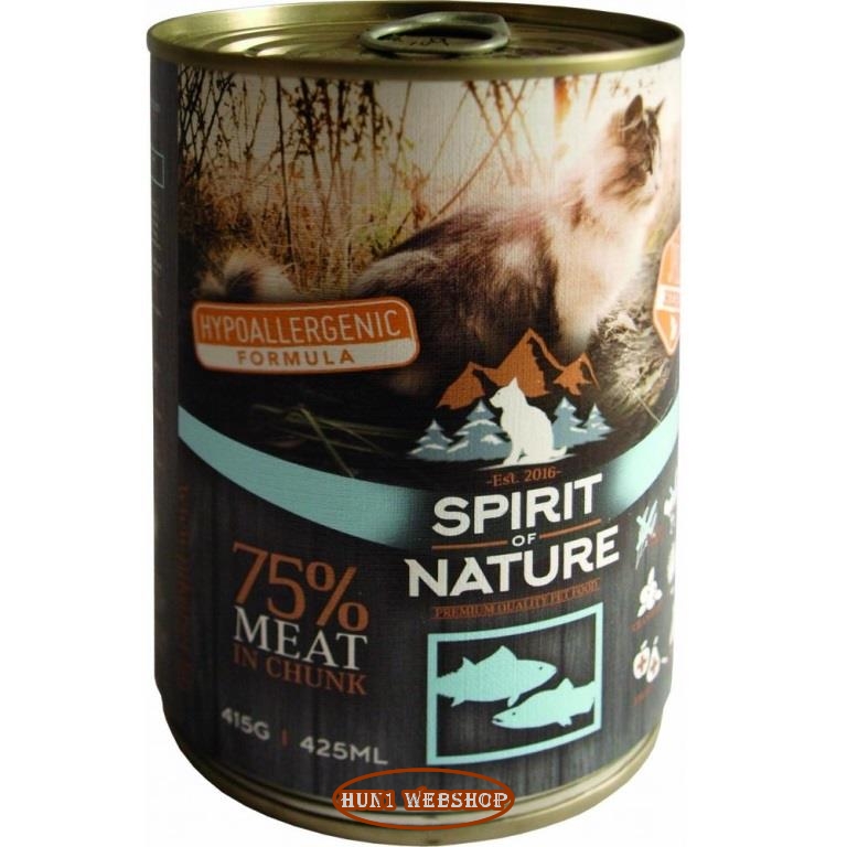 Spirit of Nature Cat Tonhallal és lazaccal 415 g