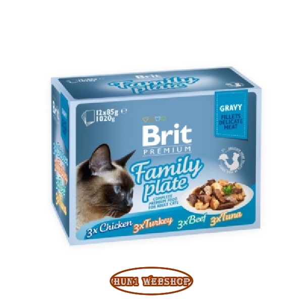 Brit Premium Cat Delicate Fillets In Jelly Family Plate 12x85g