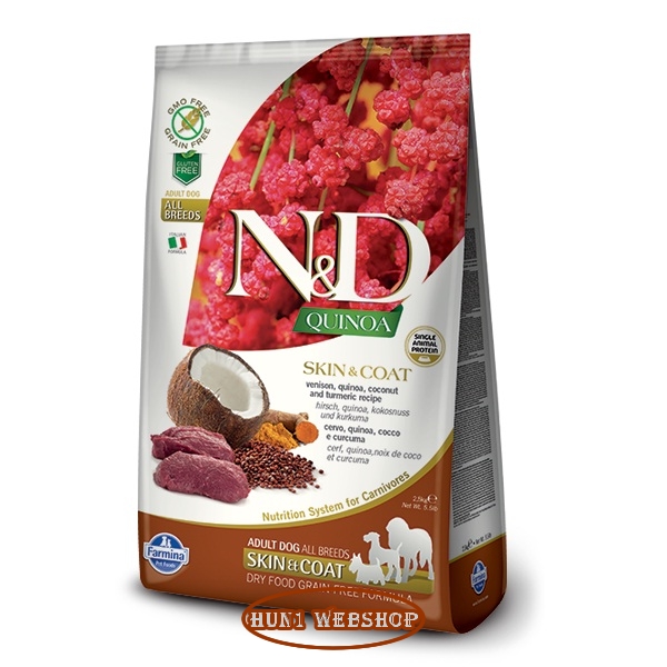 N&D QUINOA Dog Adult All Breeds Skin & Coat - vadhús 800 g