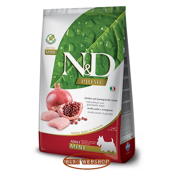 N&D PRIME Dog  Adult Mini Chicken (csirke és gránátalma) 800 g