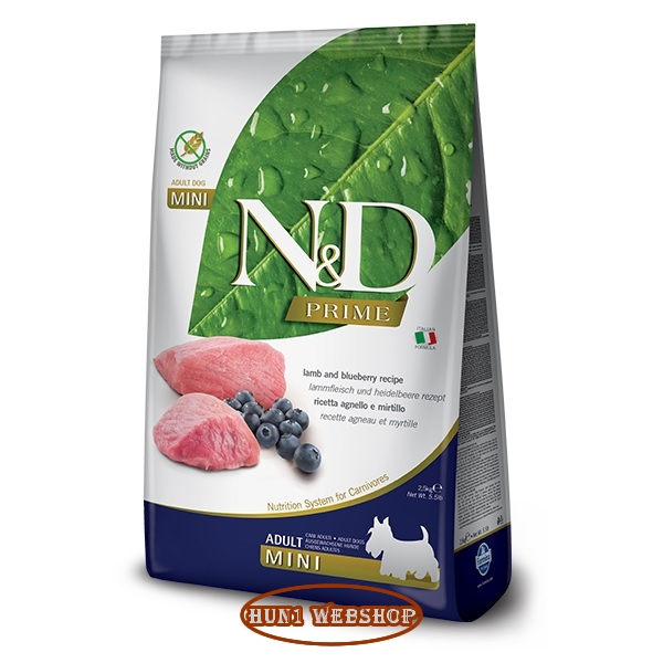 N&D PRIME Dog Adult Mini Lamb (bárány és áfonya) 2,5 kg