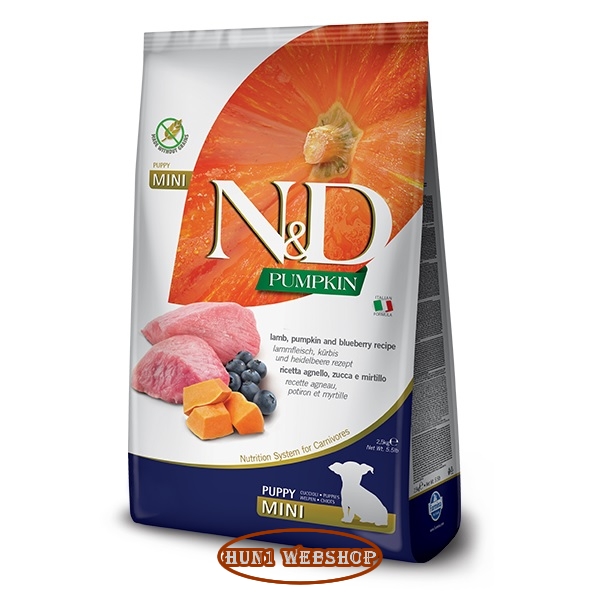 N&D PUMPKIN Dog Puppy Mini Lamb (bárány, sütőtök és áfonya) 800 g