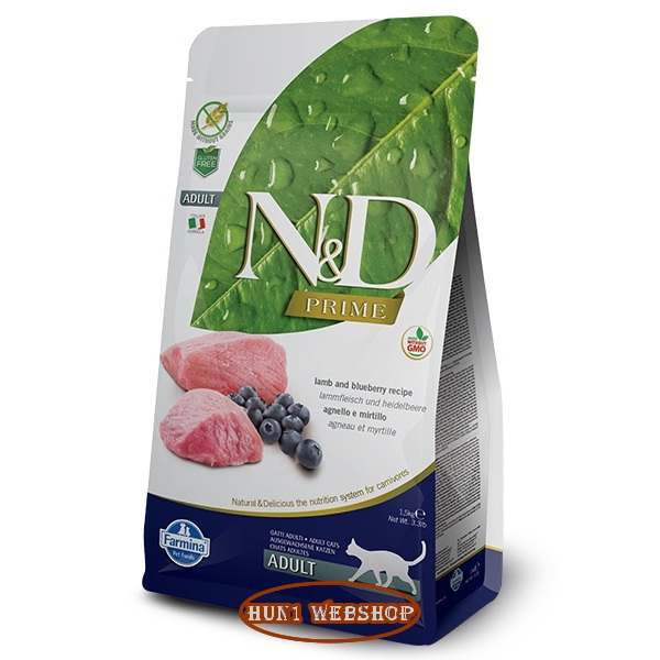 N&D Cat Adult PRIME Lamb - bárány és áfonya 10 kg