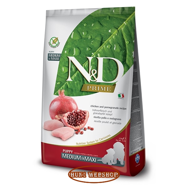 N&D PRIME Dog Puppy Medium&Maxi Chicken (Csirke és gránátalma) 12 kg