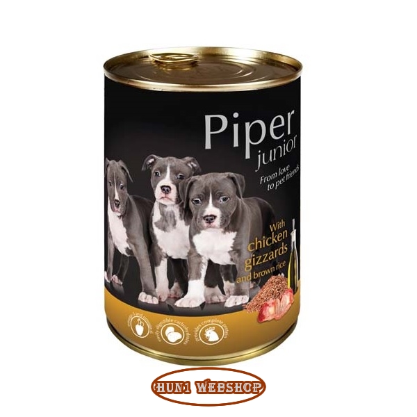 Piper Junior Chicken gizzards & Brown rice (csirkezúza-barna rizs) 400 g