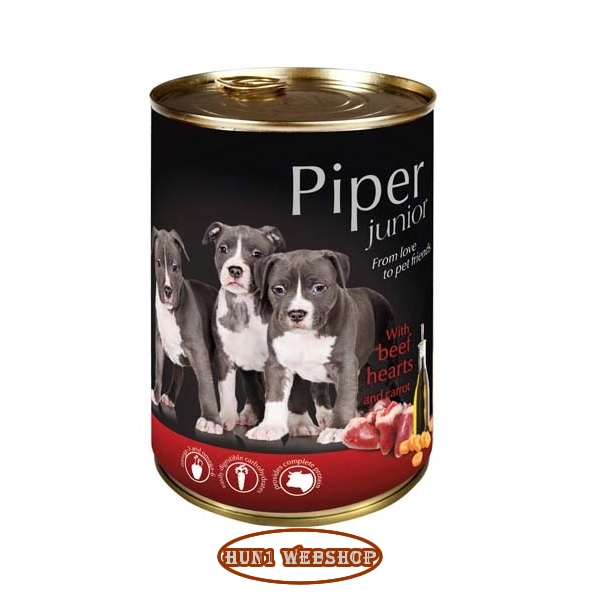 Piper Junior Beef Hearts & Carrot (marhaszív-sárgarépa) 400 g