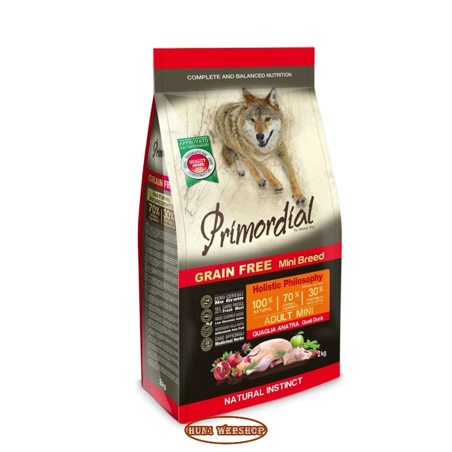 Primordial Grain Free Adult Mini fürj és kacsa 6 kg