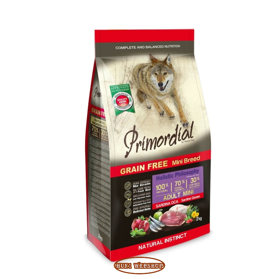 Primordial Grain Free Adult Mini szardínia és liba 6 kg