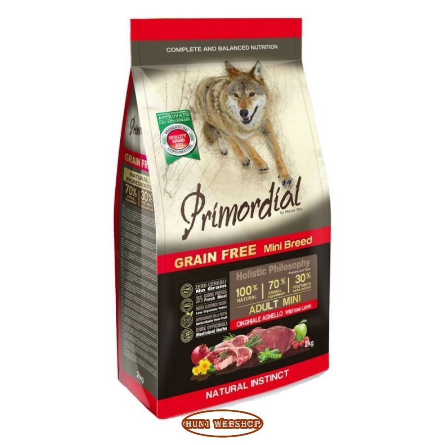 Primordial Grain Free Adult Mini vaddisznó és bárány 6 kg