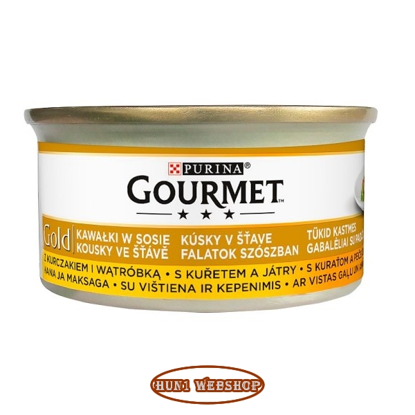 Gourmet Gold Csirke és máj falatok szószban 85 g