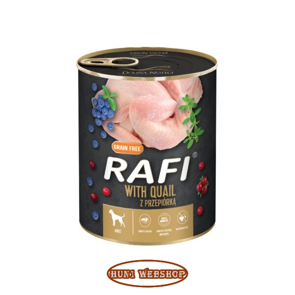 RAFI Grain Free Paté Fürjjel, Kék - és Vörösáfonyával 800 g