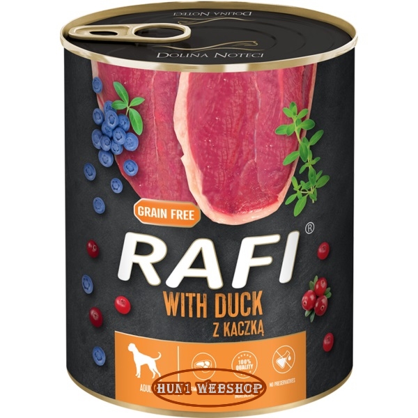 RAFI Grain Free Paté Kacsával, Kék - és Vörösáfonyával 800 g