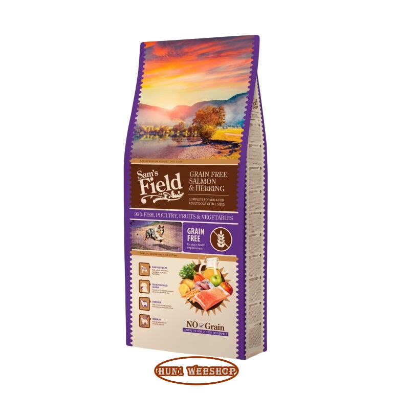 Sam's Field Grain Free Adult Salmon & Herring 13 kg