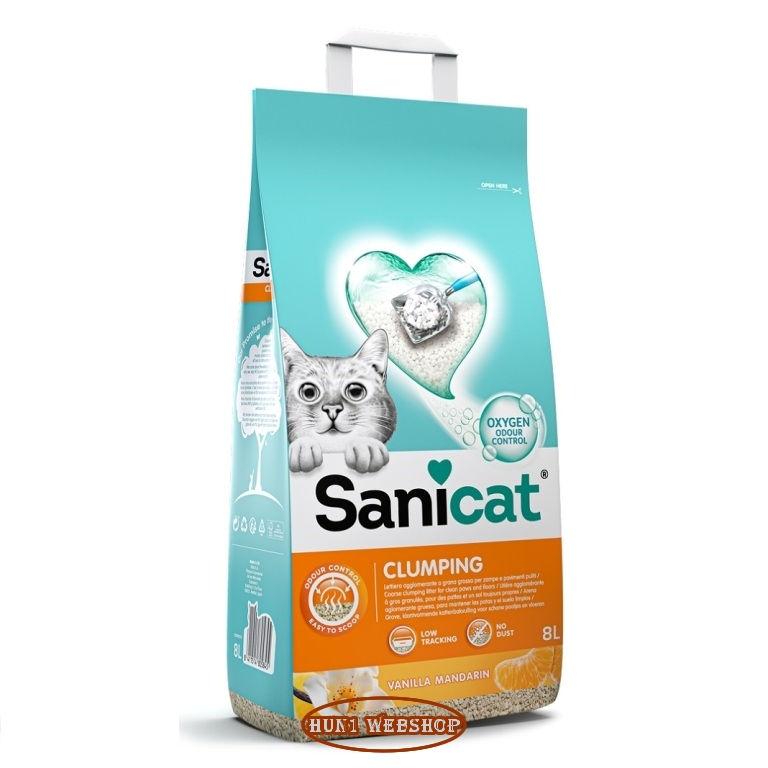 Sanicat Vanilla Mandarin csomósodó macskaalom (8 L)