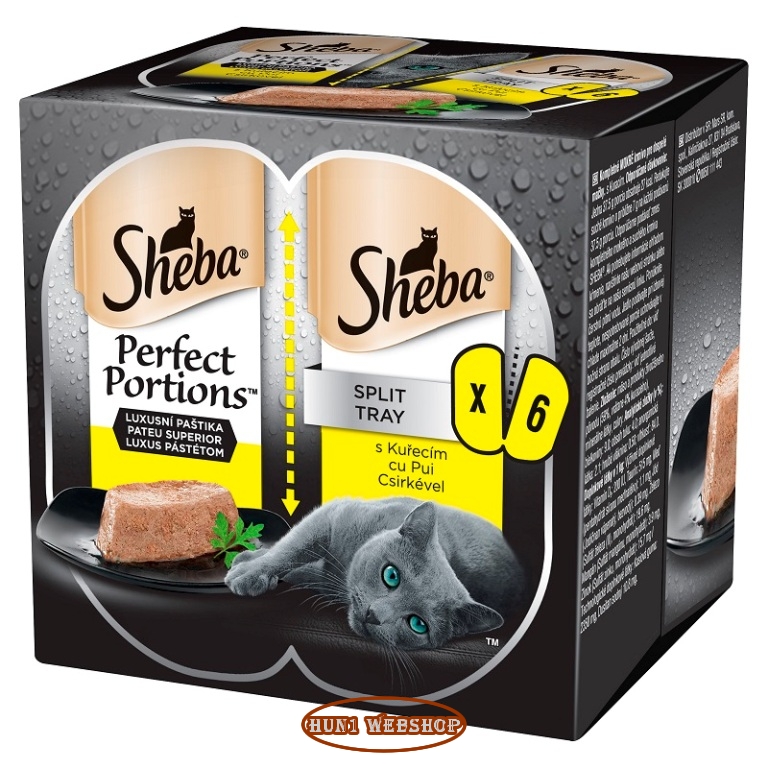Sheba Perfect Portions Luxus pástétom csirkével 6x37,5 g