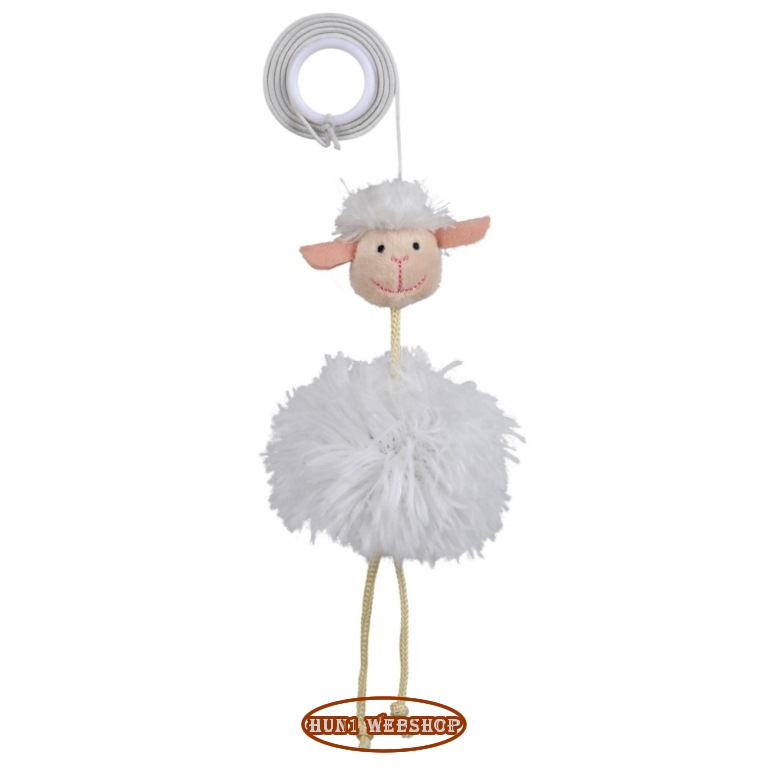 Trixie Plüss bárány gumi kötélen (20 cm)