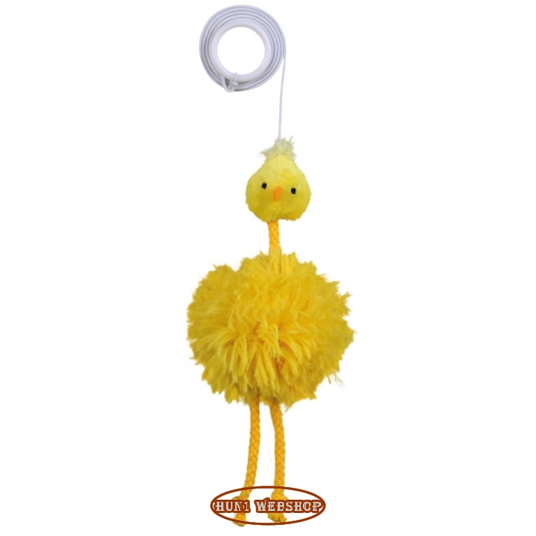 Trixie Plüss csirke gumi kötélen (20 cm)