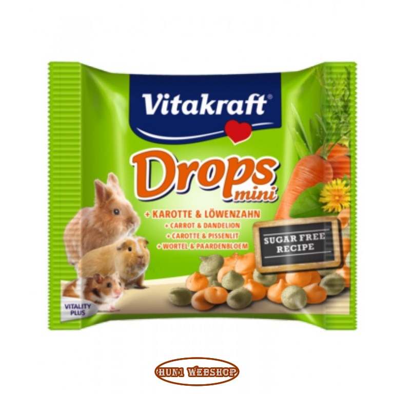 Vitakraft Drops Mini - sárgarépa és pitypang