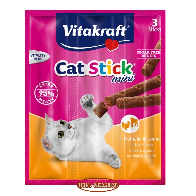 Vitakraft Cat Stick Mini - pulyka és bárány (3 db)