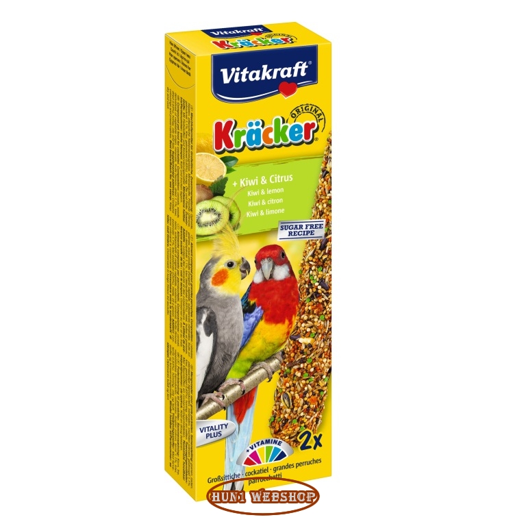 Vitakraft Kracker - kivi és citrom nagypapagájnak (2 db)