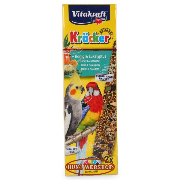 Vitakraft Kracker - méz és eukaliptusz nagypapagájnak (2 db)