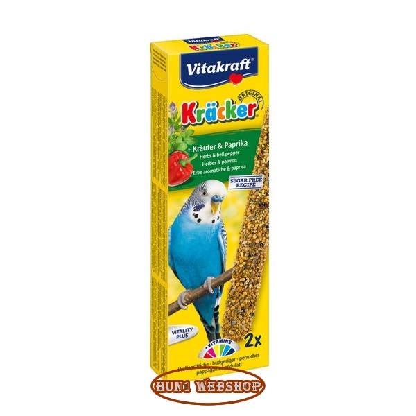 Vitakraft Kracker - gyógynövények és piros paprika hullámos papagájnak (2 db)