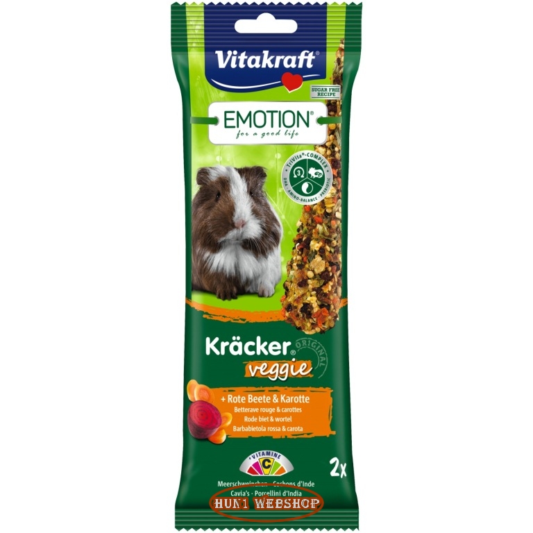 Vitakraft Emotion Kracker Veggie - cékla és sárgarépa csincsillának (2 db)