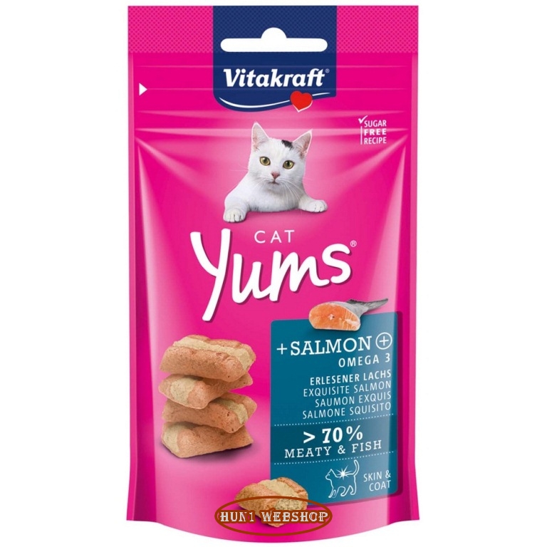 Vitakraft Cat Yums - lazac és omega 3 zsírsav