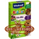 Vitakraft Kracker Trio-Mix - zöldség, mogyoró, erdei gyümölcs nyúlnak (3 db)