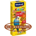 Vitakraft Kracker Trio Mix - méz, narancs, popcorn hullámos papagájnak (3 db)